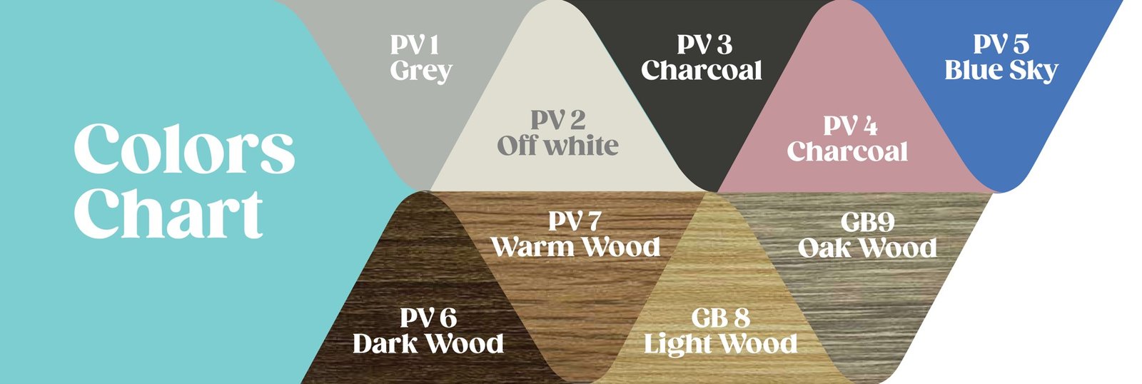 Color Chart - ตัวอย่างสีและวัสดุสำหรับ Toilet Partition ของเรา