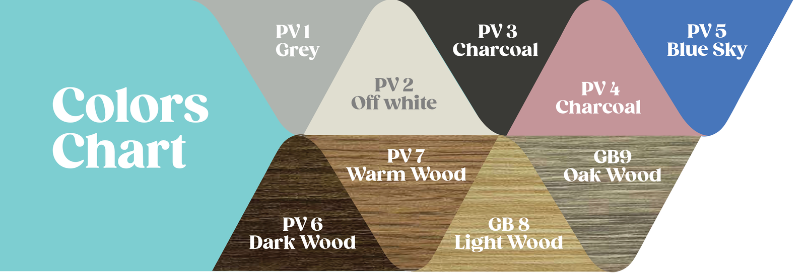 Color Chart - ตัวอย่างสีและวัสดุสำหรับ Toilet Partition ของเรา